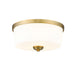 Z-Lite Arlington Heritage Brass Flushmount 220F3-HBR | theLightShop