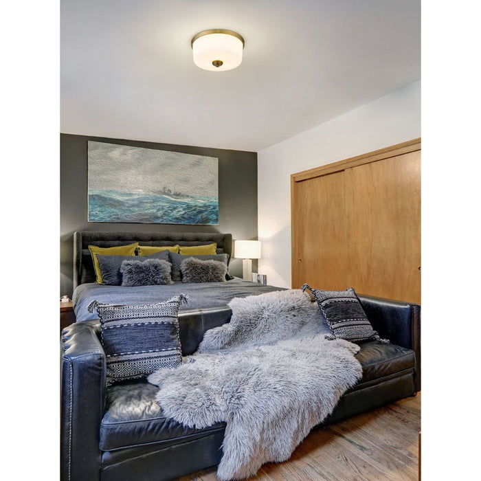 Z-Lite Arlington Heritage Brass Flushmount 220F3-HBR | theLightShop