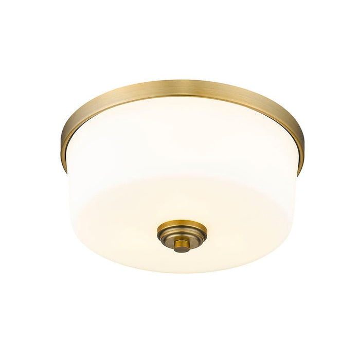 Z-Lite Arlington Heritage Brass Flushmount 220F3-HBR | theLightShop