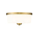 Z-Lite Arlington Heritage Brass Flushmount 220F3-HBR | theLightShop