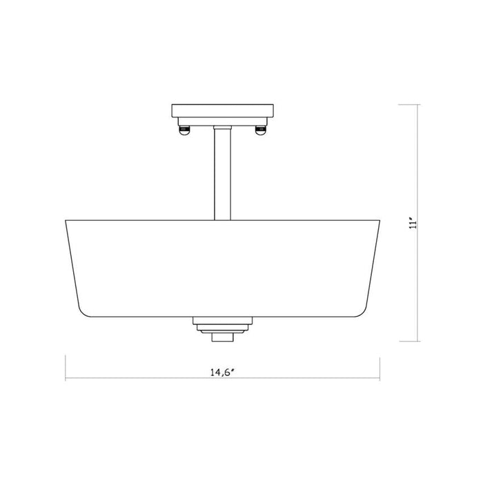 Z-Lite Arlington Heritage Brass Semi-Flushmount 220SF3-HBR | theLightShop