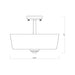 Z-Lite Arlington Heritage Brass Semi-Flushmount 220SF3-HBR | theLightShop