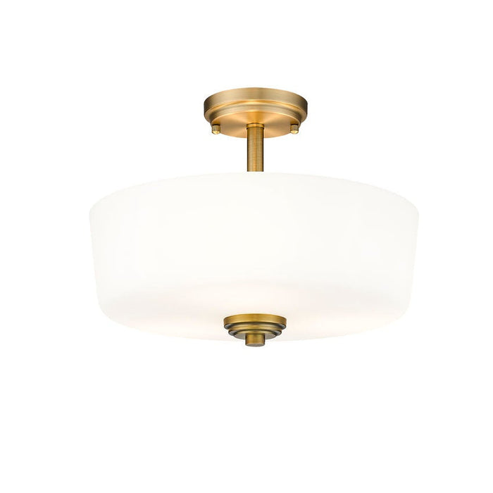 Z-Lite Arlington Heritage Brass Semi-Flushmount 220SF3-HBR | theLightShop