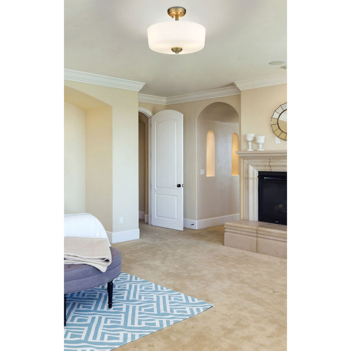 Z-Lite Arlington Heritage Brass Semi-Flushmount 220SF3-HBR | theLightShop