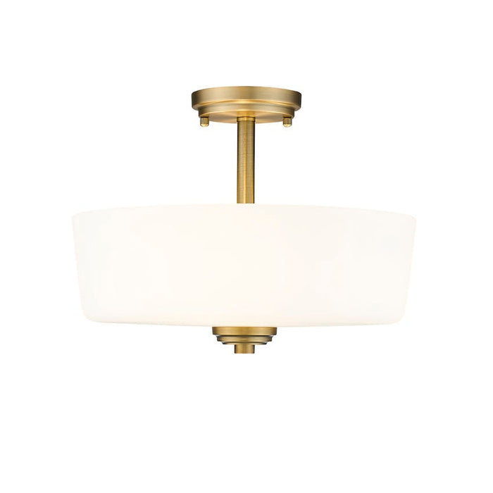 Z-Lite Arlington Heritage Brass Semi-Flushmount 220SF3-HBR | theLightShop
