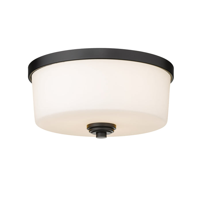 Z-Lite Arlington Matte Black Flushmount 220F3-MB | theLightShop