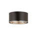 Z-Lite Arlo Matte Black Chrome 2 Light Flushmount 2303F2-MB-CH | theLightShop