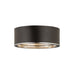 Z-Lite Arlo Matte Black Chrome 3 Light Flushmount 2303F3-MB-CH | theLightShop