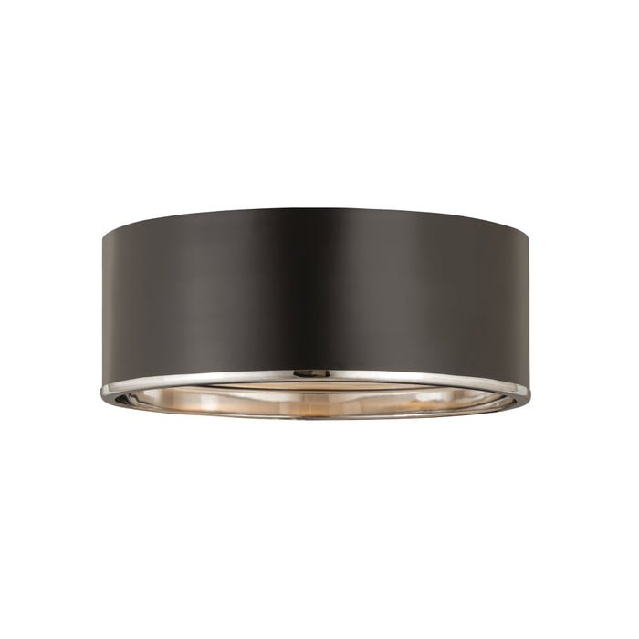 Z-Lite Arlo Matte Black Chrome 4 Light Flushmount 2303F4-MB-CH | theLightShop
