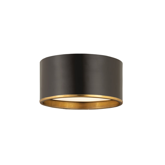 Z-Lite Arlo Matte Black Rubbed Brass 2 Light Flushmount 2303F2-MB-RB | theLightShop