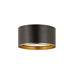 Z-Lite Arlo Matte Black Rubbed Brass 2 Light Flushmount 2303F2-MB-RB | theLightShop