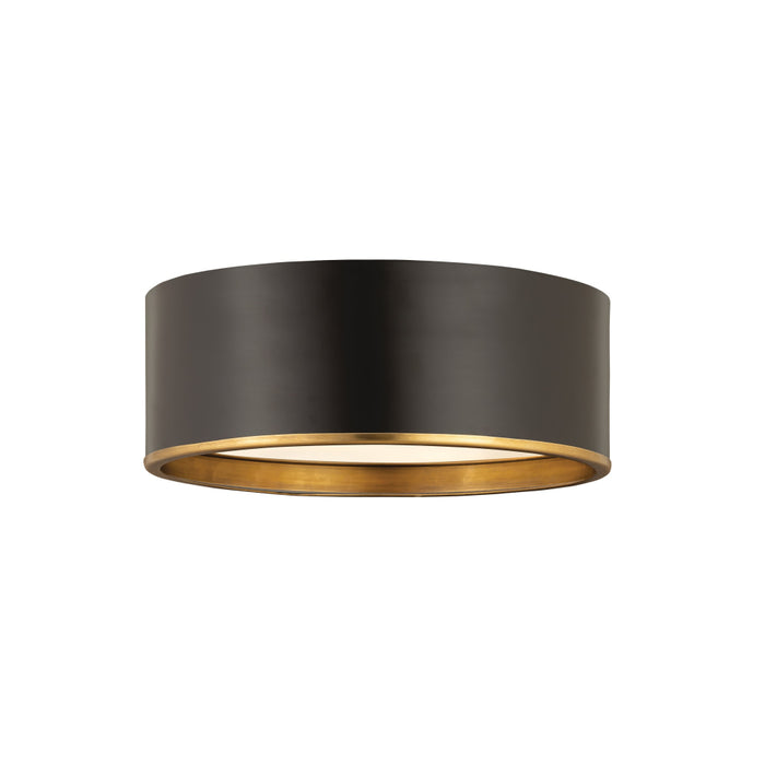 Z-Lite Arlo Matte Black Rubbed Brass 3 Light Flushmount 2303F3-MB-RB | theLightShop