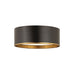 Z-Lite Arlo Matte Black Rubbed Brass 3 Light Flushmount 2303F3-MB-RB | theLightShop