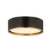 Z-Lite Arlo Matte Black Rubbed Brass 4 Light Flushmount 2303F4-MB-RB | theLightShop