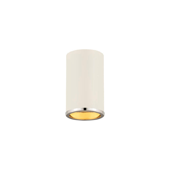 Z-Lite Arlo Matte White Chrome 1 Light Flushmount 2303F1-MW-CH | theLightShop