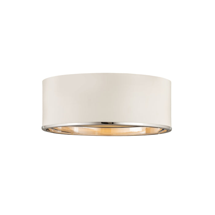 Z-Lite Arlo Matte White Chrome 3 Light Flushmount 2303F3-MW-CH | theLightShop