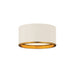 Z-Lite Arlo Matte White Rubbed Brass 2 Light Flushmount 2303F2-MW-RB | theLightShop