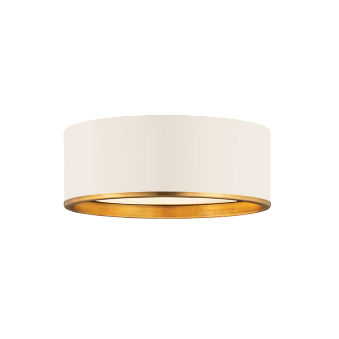Z-Lite Arlo Matte White Rubbed Brass 3 Light Flushmount 2303F3-MW-RB | theLightShop
