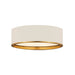 Z-Lite Arlo Matte White Rubbed Brass 4 Light Flushmount 2303F4-MW-RB | theLightShop