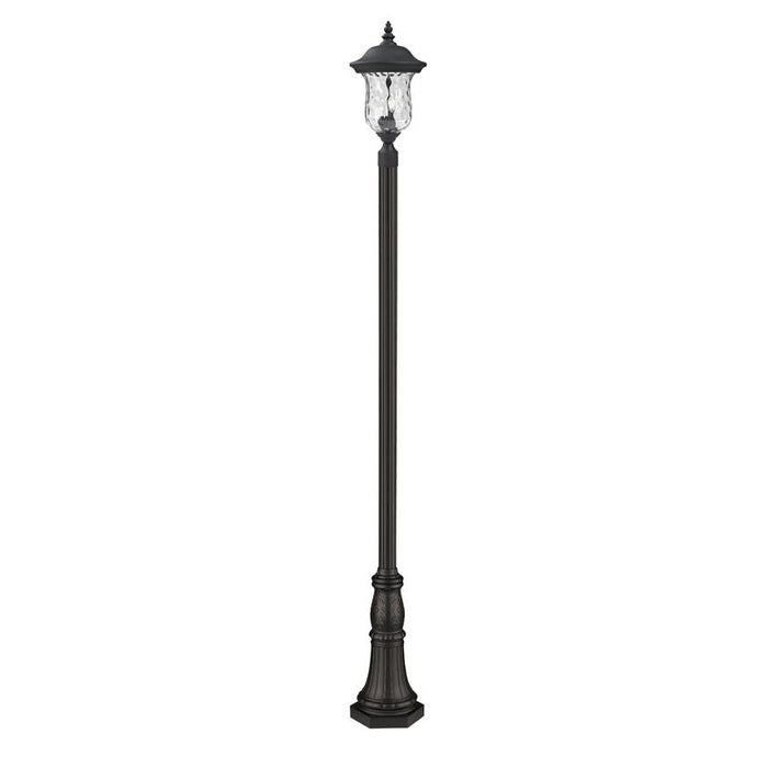 Z-Lite Armstrong 3 Light Outdoor Post Mounted Fixture - Black