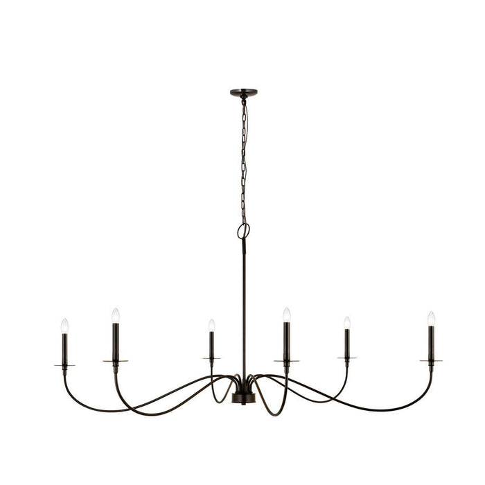 Z-Lite Arrington Matte Black 6 Light Chandelier 2301-63MB | theLightShop