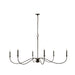 Z-Lite Arrington Matte Black 6 Light Chandelier 2301-63MB | theLightShop