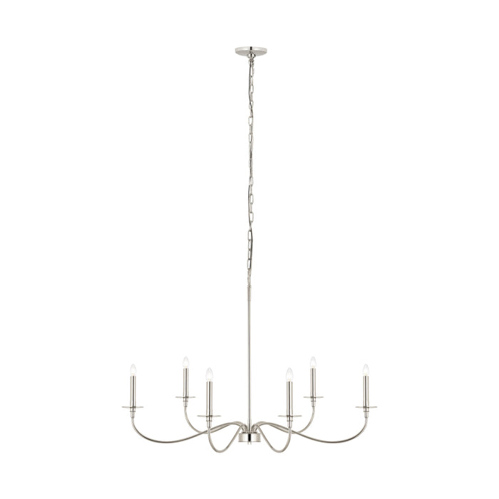 Z-Lite Arrington Polished Nickel 6 Light Chandelier 2301-42PN | theLightShop