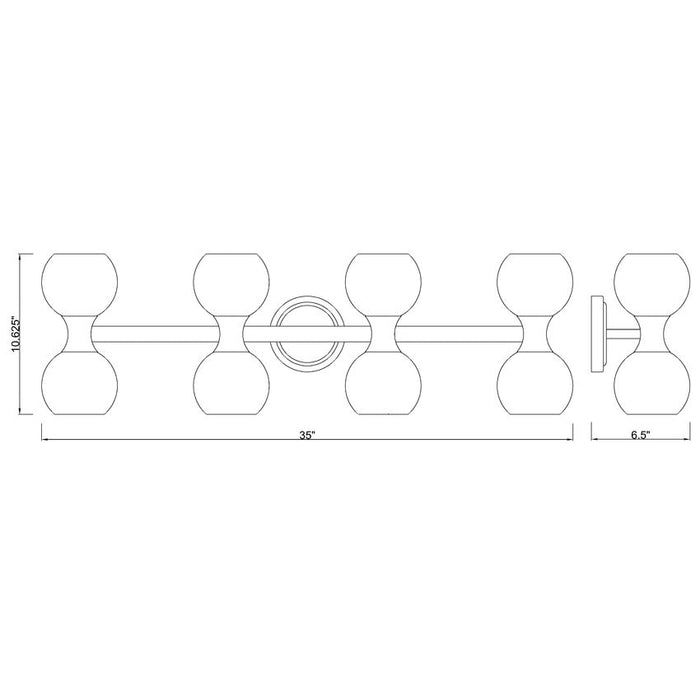 Z-Lite Artemis Chrome 4 Light Vanity 494-4V-CH | theLightShop