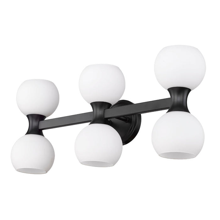 Z-Lite Artemis Matte Black 6 Light Vanity 494-6V-MB | theLightShop