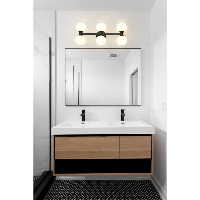 Z-Lite Artemis Matte Black 6 Light Vanity 494-6V-MB | theLightShop