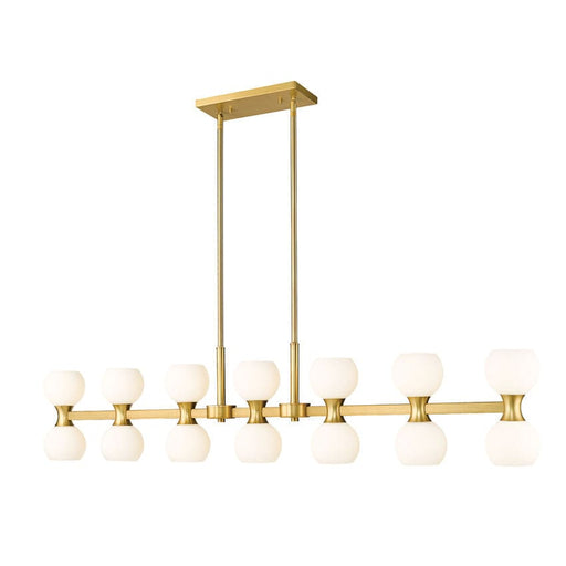 Z-Lite Artemis Modern Gold 14 Light Linear Chandelier 494-14L-MGLD | theLightShop