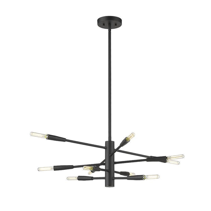 Z-Lite Ascension Matte Black Chandelier 737-10MB | theLightShop