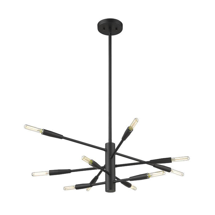 Z-Lite Ascension Matte Black Chandelier 737-10MB | theLightShop