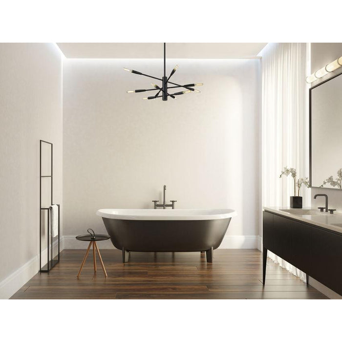 Z-Lite Ascension Matte Black Chandelier 737-10MB | theLightShop
