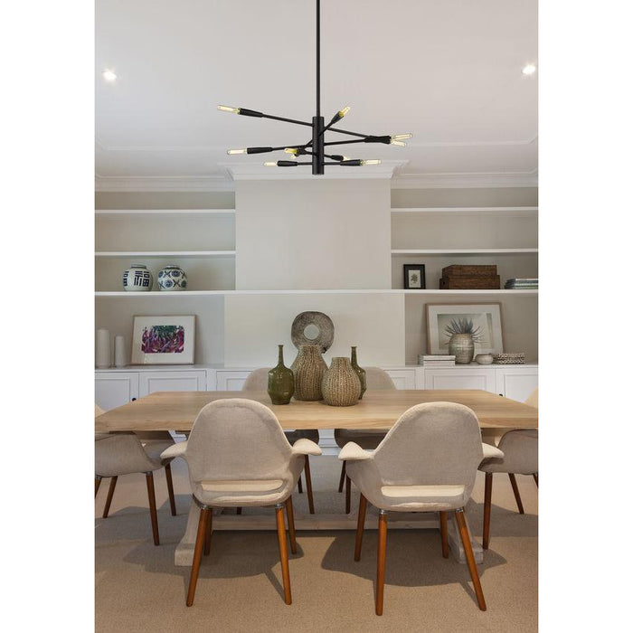 Z-Lite Ascension Matte Black Chandelier 737-10MB | theLightShop