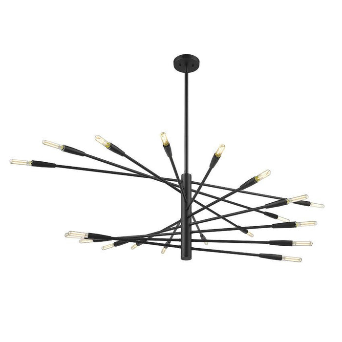 Z-Lite Ascension Matte Black Chandelier 737-20MB | theLightShop