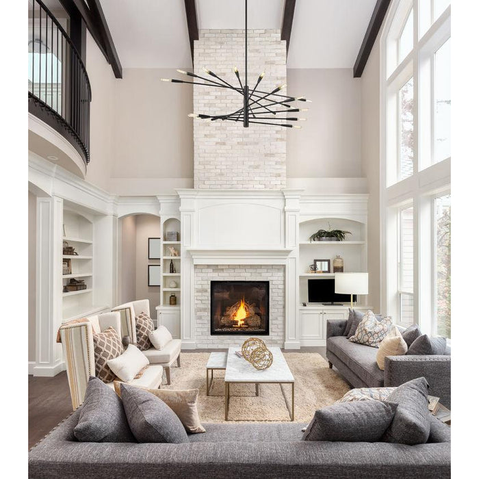 Z-Lite Ascension Matte Black Chandelier 737-20MB | theLightShop