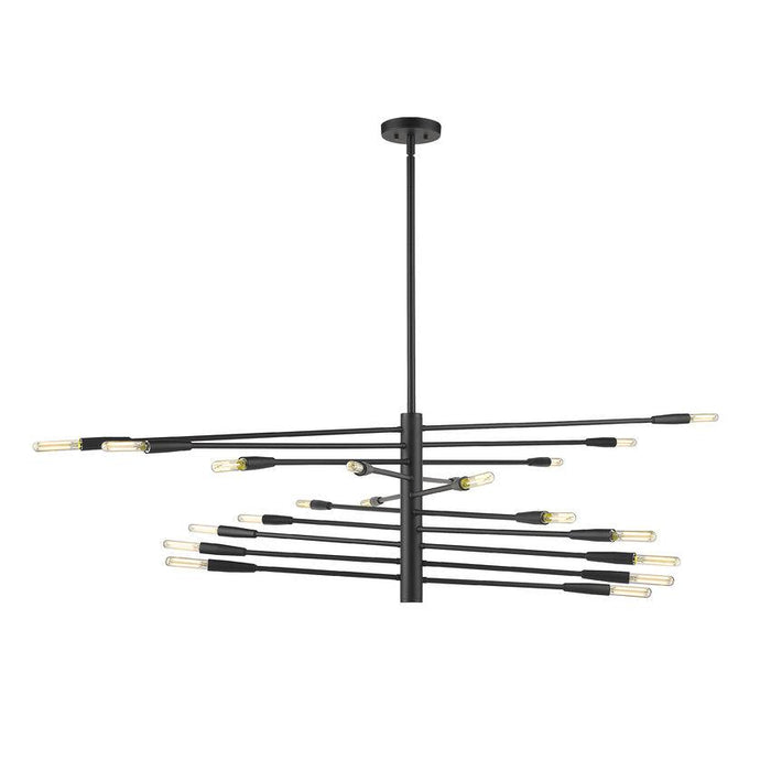 Z-Lite Ascension Matte Black Chandelier 737-20MB | theLightShop