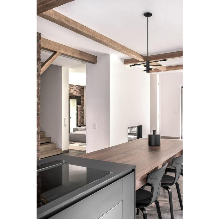 Z-Lite Ascension Matte Black Chandelier 737-8MB | theLightShop