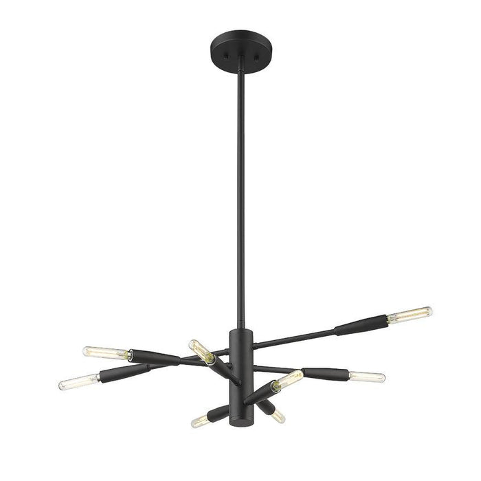 Z-Lite Ascension Matte Black Chandelier 737-8MB | theLightShop