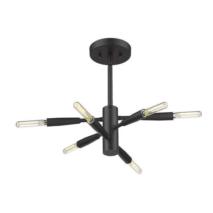 Z-Lite Ascension Matte Black Semi-Flushmount 737SF6-MB | theLightShop