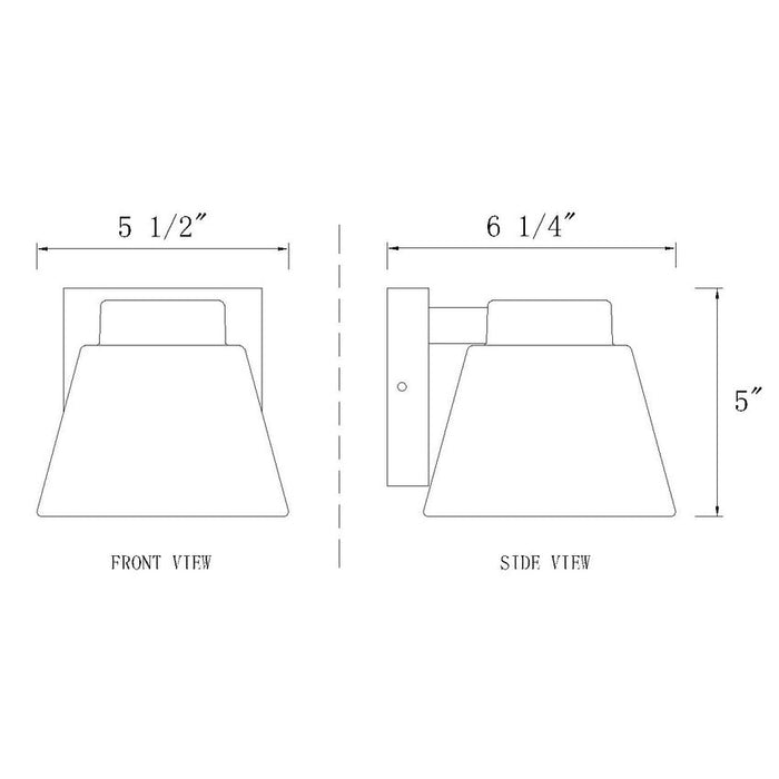 Z-Lite Asher Black 1 Light Outdoor Wall Sconce 544S-BK-LED - Outdoor Wall Sconces