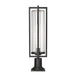 Z-Lite Aura Outdoor Pier Mounted Fixture Black 1 Light 5013PHBR-533PM-BK | theLightShop
