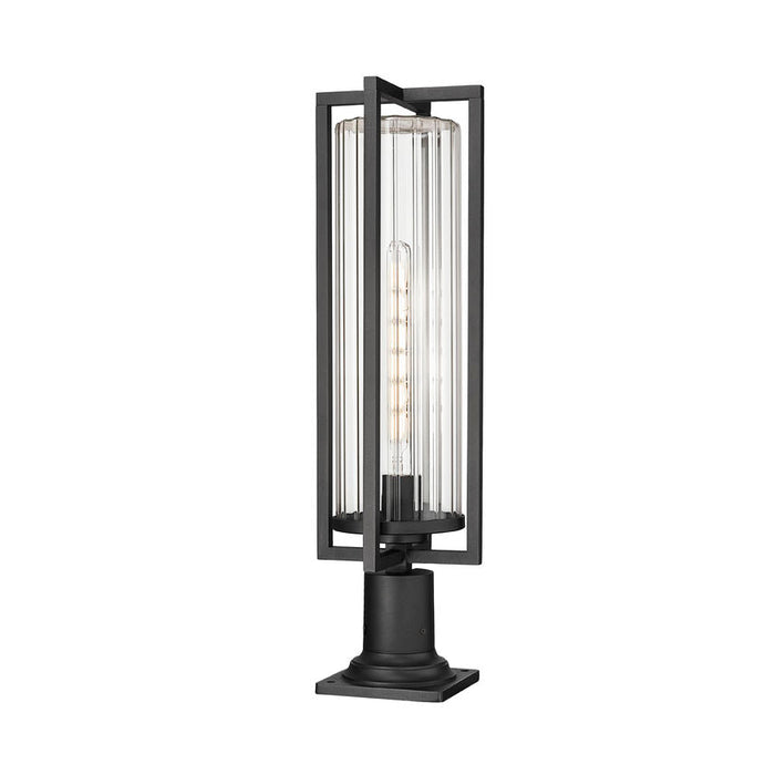Z-Lite Aura Outdoor Pier Mounted Fixture Black 1 Light 5013PHBR-533PM-BK | theLightShop