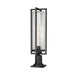 Z-Lite Aura Outdoor Pier Mounted Fixture Black 1 Light 5013PHBR-533PM-BK | theLightShop