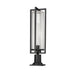 Z-Lite Aura Outdoor Pier Mounted Fixture Black 1 Light 5013PHBR-533PM-BK | theLightShop