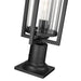 Z-Lite Aura Outdoor Pier Mounted Fixture Black 1 Light 5013PHBR-533PM-BK | theLightShop