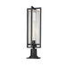 Z-Lite Aura Outdoor Pier Mounted Fixture Black 1 Light 5013PHBR-533PM-BK | theLightShop