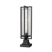 Z-Lite Aura Outdoor Pier Mounted Fixture Black 1 Light 5013PHBS-SQPM-BK | theLightShop
