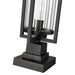 Z-Lite Aura Outdoor Pier Mounted Fixture Black 1 Light 5013PHBS-SQPM-BK | theLightShop